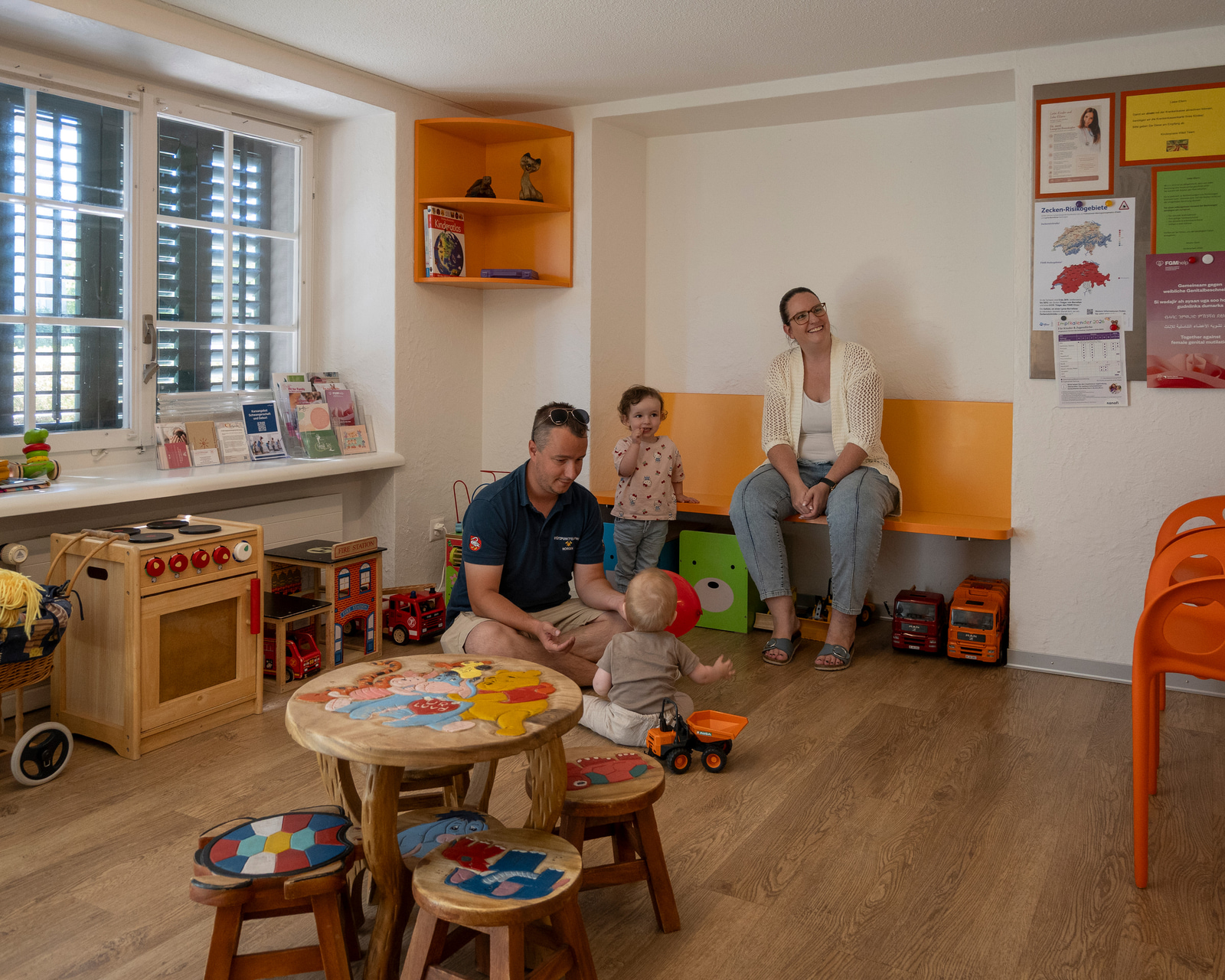 Bright and child-friendly waiting area